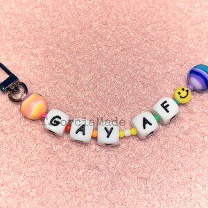 G@Y AF: Silicone Offensive Keychain:  Tie Dye